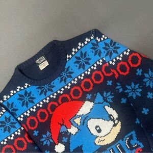 Sonic the Hedgehog Festive Blue Sweater Ugly Christmas Sweater